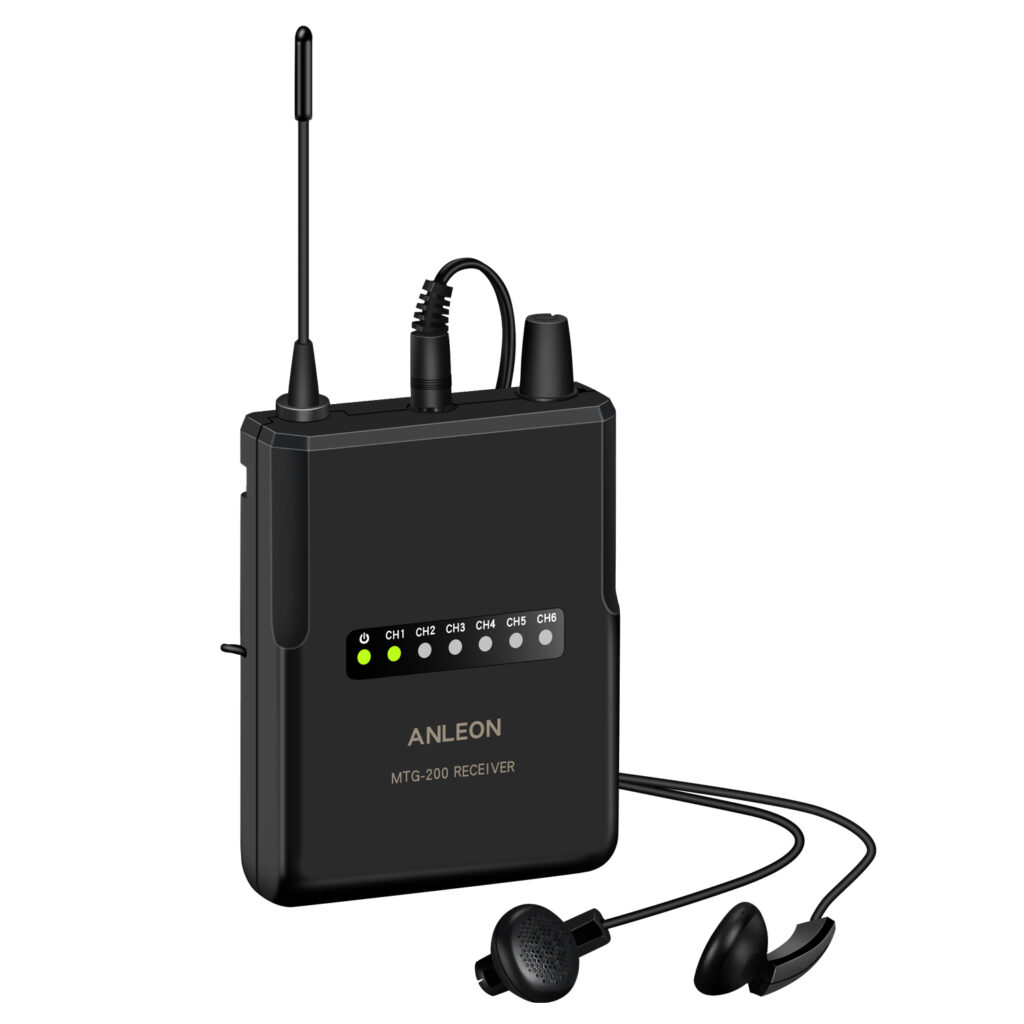 ANLEON Wireless microphone System tour guide 1 Transmitter and 5 Receivers 