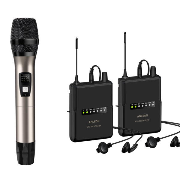 MTG-200 Handheld Microphone wireless tour guide  language interpretation system 902-927Mhz